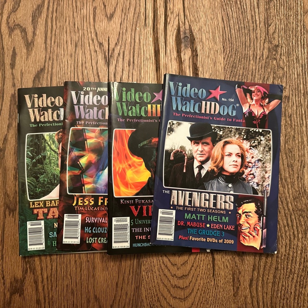 Video Watchdog Magazine Lot Issues 154 155 157 158 Cult Horror Film Guide 2010
